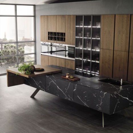 Cucina Loft Wood in rovere tinta cotto 
