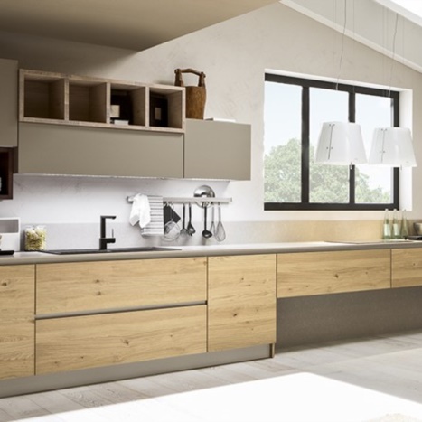 Cucina Zenzero in rovere nodato 