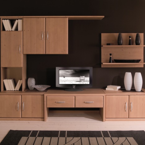Soggiorno Merano in abete massello con design moderno 